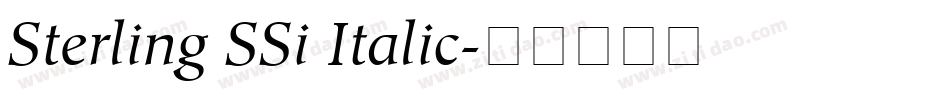 Sterling SSi Italic字体转换